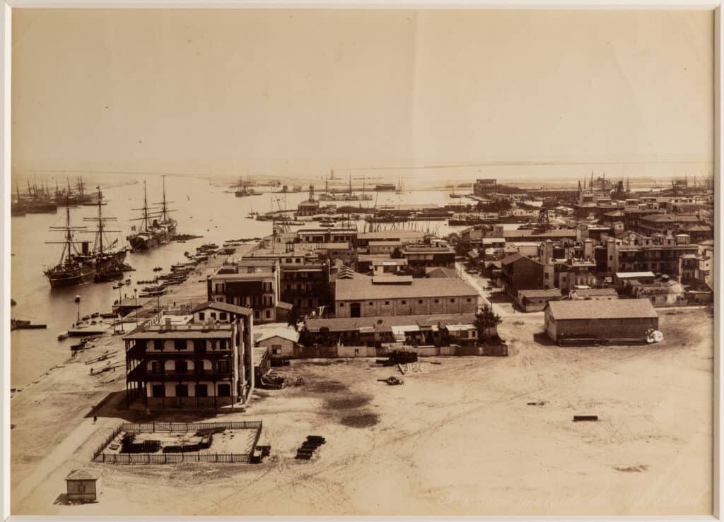 Widok na Port Said, ostatnia ćwierć XIX w.