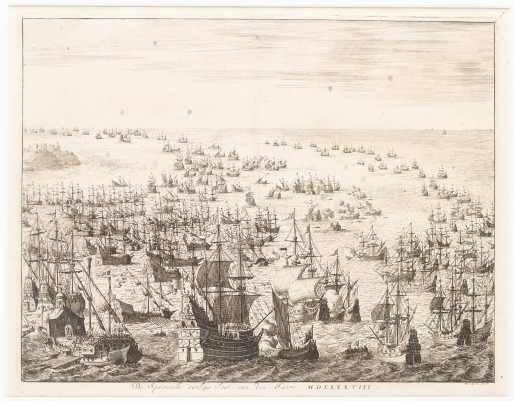 Jan Luyken, Upadek hiszpańskiej Armady, 1588 r.