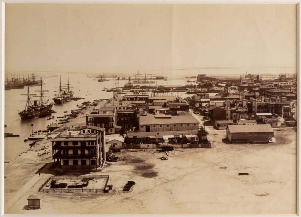 Widok na Port Said, ostatnia ćwierć XIX w.