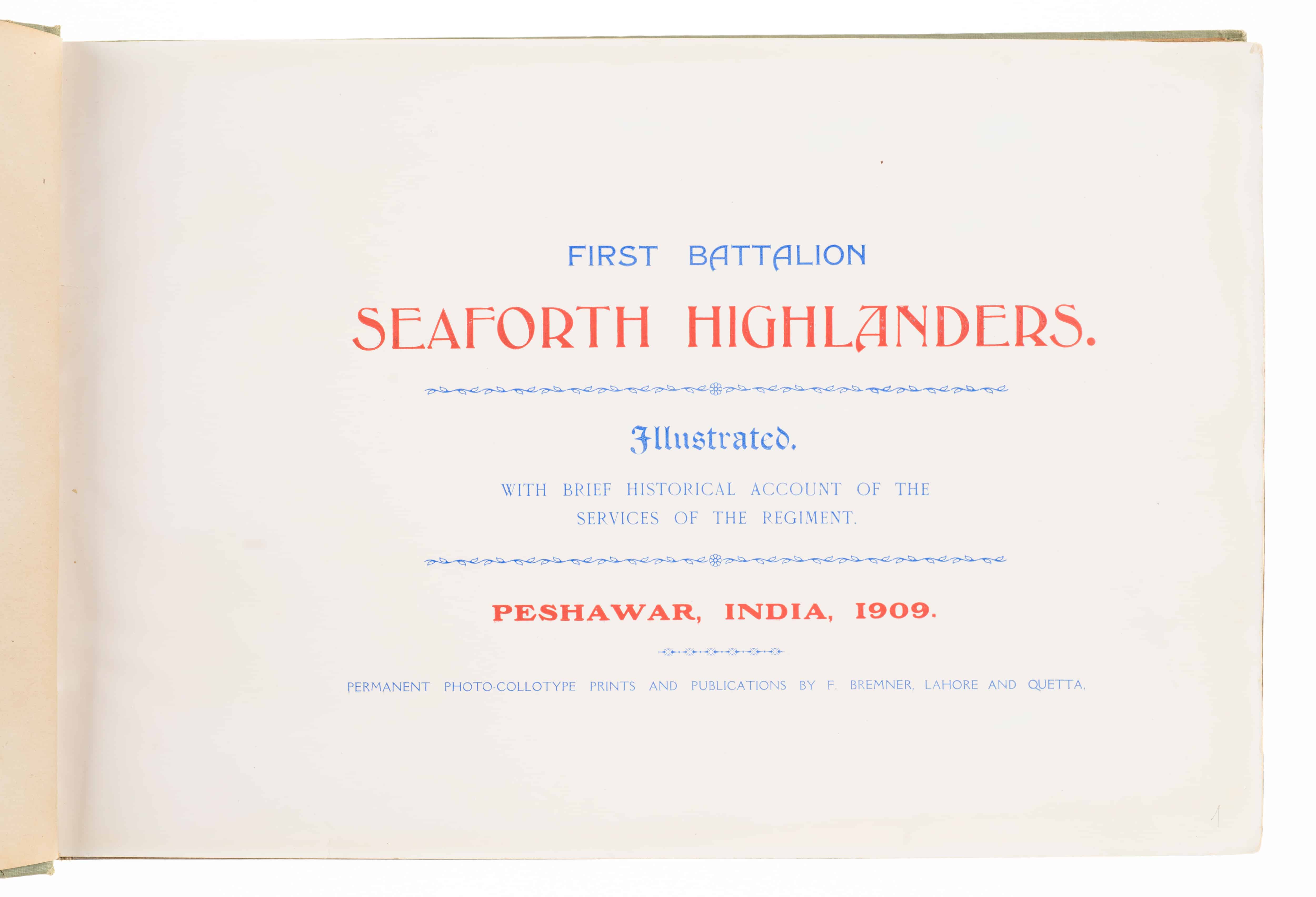 Album „First Battalion Seaforth Highlanders”